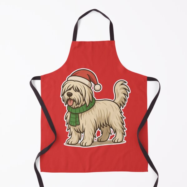 Item preview, Pyrenean Shepherd Christmas Lights – Berger des Pyrénées in Santa Hat designed and sold by GoodyPaws.