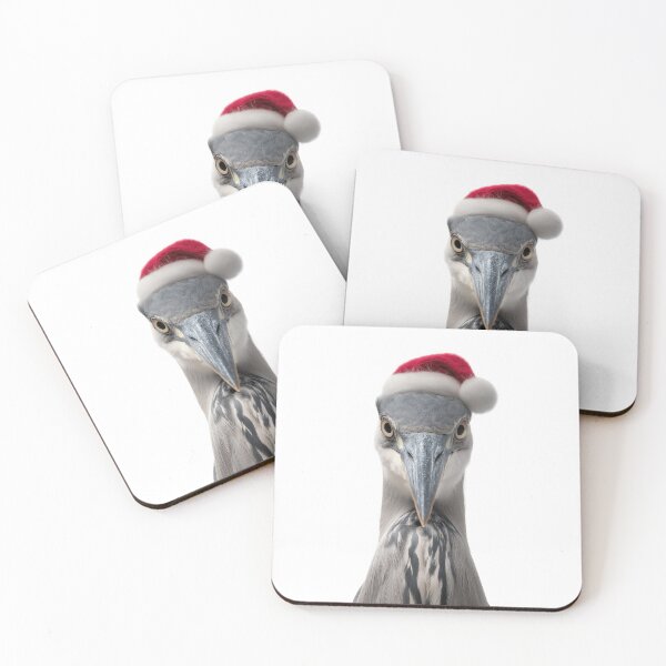 Item preview, Christmas Heron bird with Santa Hat designed and sold by LazyOwlStore.