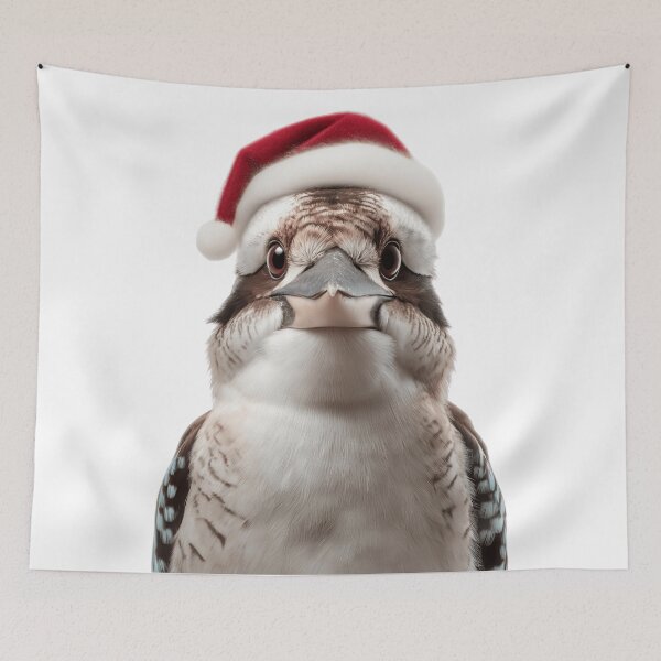 Item preview, Christmas Kookaburra bird with Santa Hat designed and sold by LazyOwlStore.