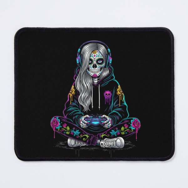 Item preview, Skeleton Gamer Girl | Sugar Skull Gamer Art – Gothic Cute Aesthetic designed and sold by ColorSplash123.