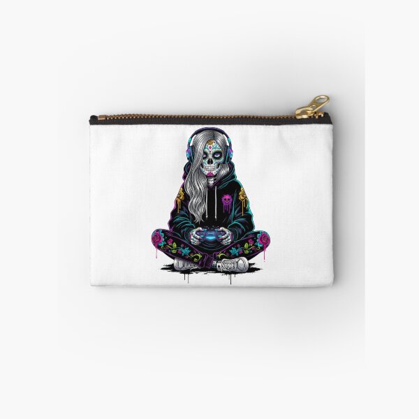Item preview, Skeleton Gamer Girl | Sugar Skull Gamer Art – Gothic Cute Aesthetic designed and sold by ColorSplash123.