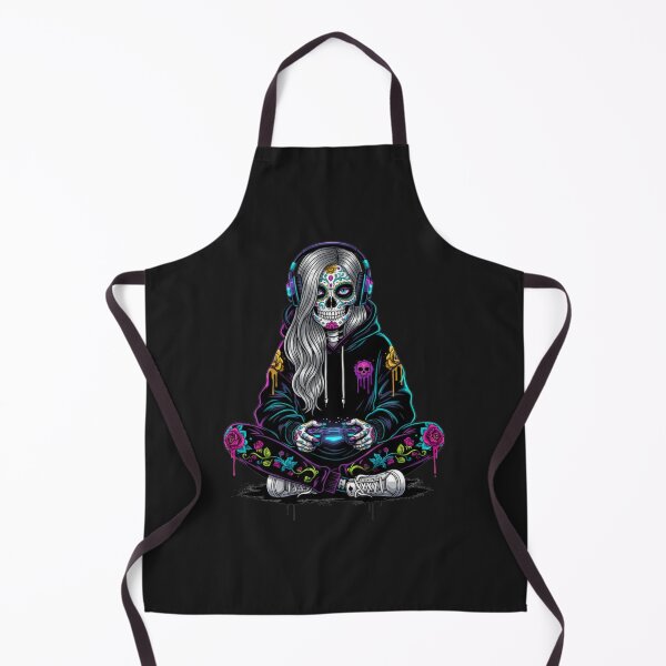 Item preview, Skeleton Gamer Girl | Sugar Skull Gamer Art – Gothic Cute Aesthetic designed and sold by ColorSplash123.