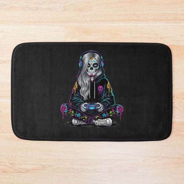 Item preview, Skeleton Gamer Girl | Sugar Skull Gamer Art – Gothic Cute Aesthetic designed and sold by ColorSplash123.