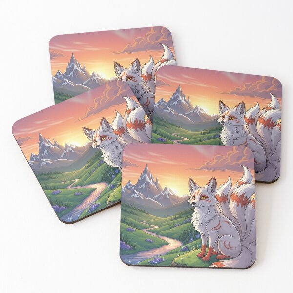 Item preview, Kitsune's Sunset Mountain Vista designed and sold by FoxVibes.