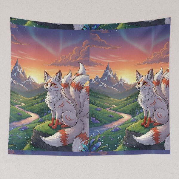Item preview, Kitsune's Sunset Mountain Vista designed and sold by FoxVibes.