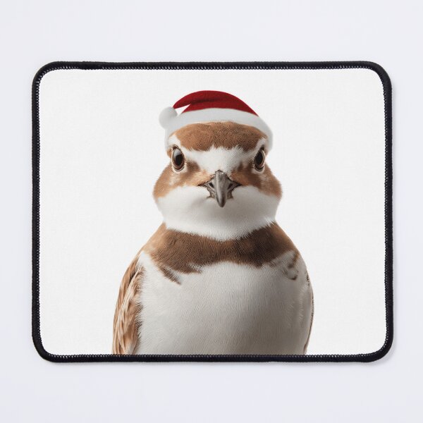 Item preview, Christmas Plover bird with Santa Hat designed and sold by LazyOwlStore.