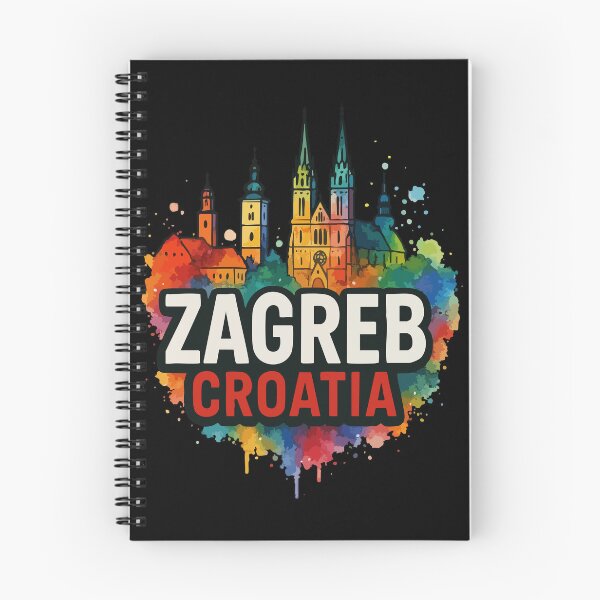 Item preview, Zagreb Croatia Skyline Watercolor Travel designed and sold by TomFrontierArt.
