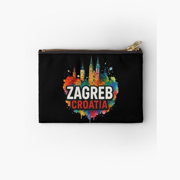 Item preview, Zagreb Croatia Skyline Watercolor Travel designed and sold by TomFrontierArt.