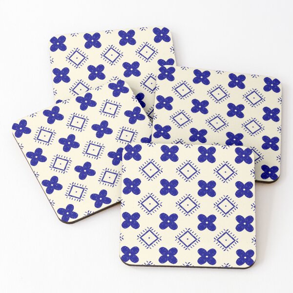 Item preview, Block Print - Indigo and Cream designed and sold by MichaelStipends.
