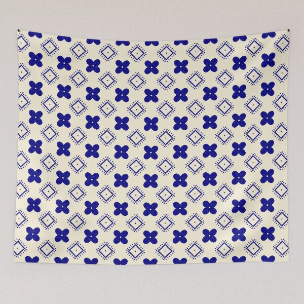 Item preview, Block Print - Indigo and Cream designed and sold by MichaelStipends.