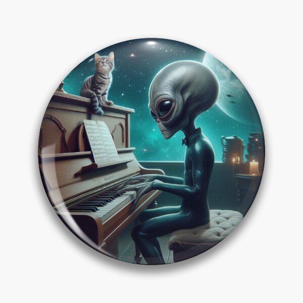 Item preview, Alien and cute cat  designed and sold by Dogandesighn.