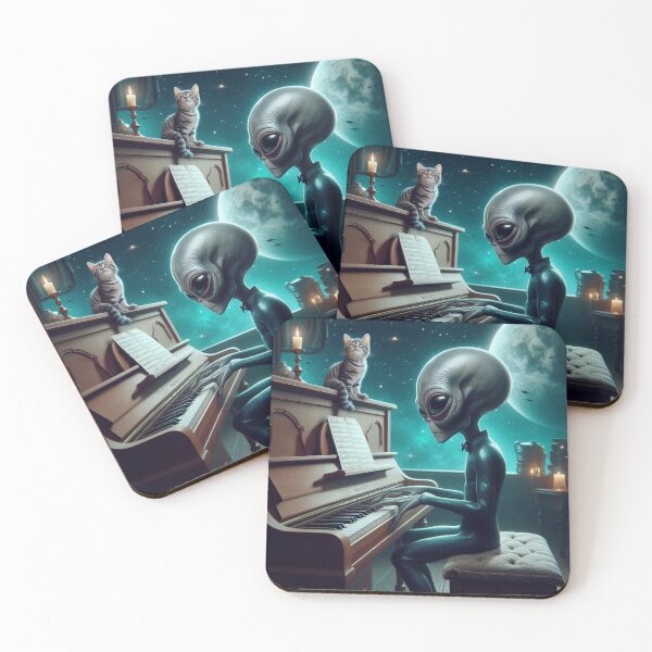 Item preview, Alien and cute cat  designed and sold by Dogandesighn.