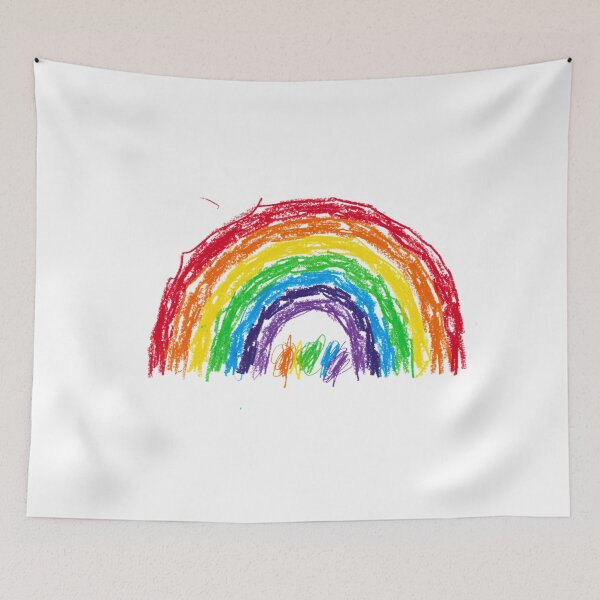 Item preview, Child’s Crayon Rainbow – Whimsical Hand-Drawn Art designed and sold by Kavya Art.