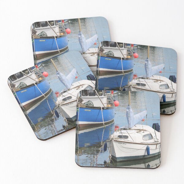 Item preview, Reflections of Two Boats in Brixham Harbour, Devon designed and sold by Michaela Perryman.