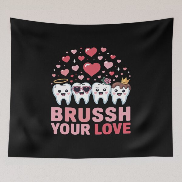 Item preview, Dental Valentine's Day Teeth Characters dentist cute tooth designed and sold by HuValverdeArt.