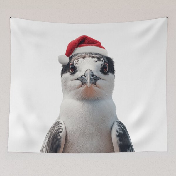 Item preview, Christmas Tern bird with Santa Hat designed and sold by LazyOwlStore.