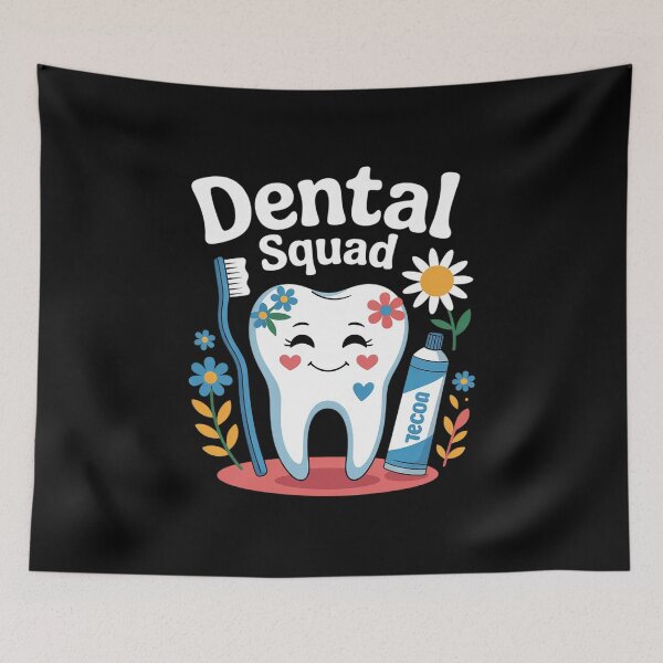 Item preview, Dental Vibes Flowers Women Dental hygienist Dentists Squad designed and sold by HuValverdeArt.
