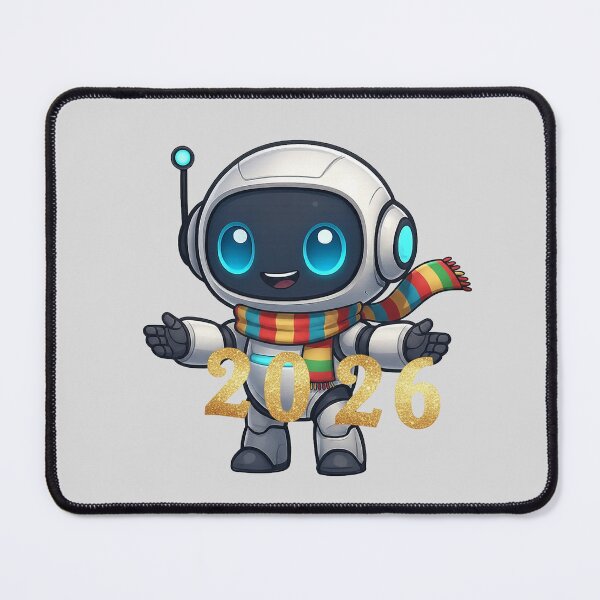 Item preview, 2026 Elegance: The Robot in a Festive Scarf designed and sold by henamy.
