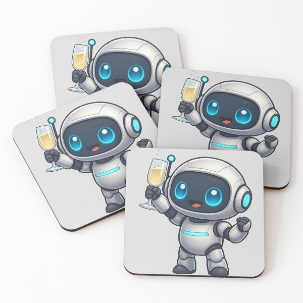 Item preview, New Year's Cheers: The Robot Celebrates! designed and sold by henamy.