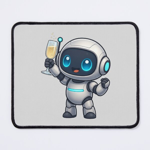 Item preview, New Year's Cheers: The Robot Celebrates! designed and sold by henamy.