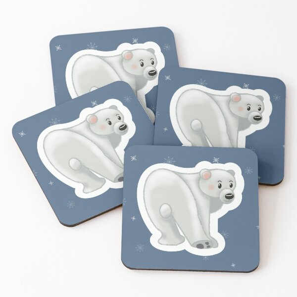 Item preview, Cute Polar Bear Sticker | Koda the Bear | Cozy Winter Animal Illustration | Arctic Christmas Design designed and sold by Sieske's.