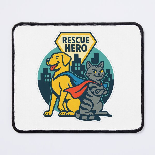 Item preview, Rescue Pet Hero – Custom Name Dog & Cat Rescue Hero Tee Sticker designed and sold by StickyGuys.