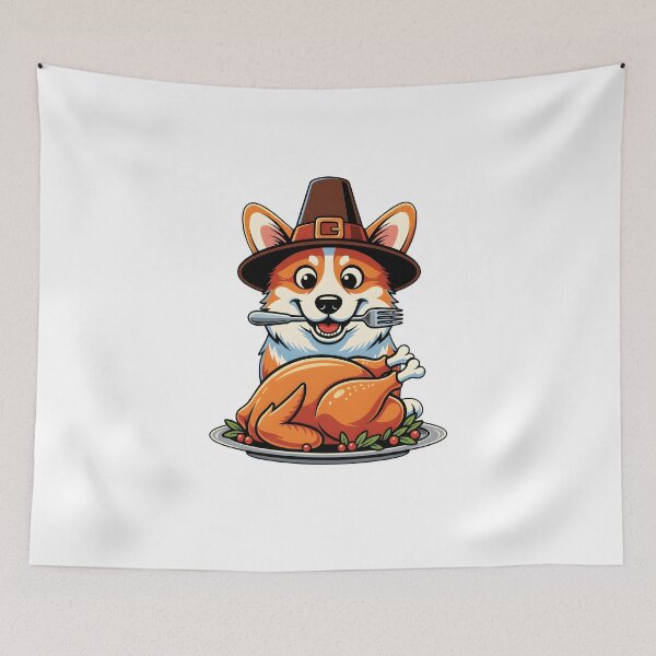 Item preview, Cute Corgi Dog Turkey Thanksgiving Dinner Party Costume Dog Lover designed and sold by MouDantArts.