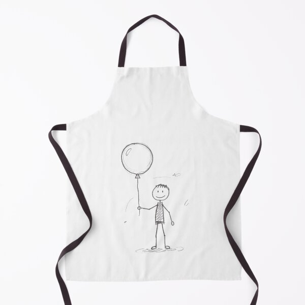 Item preview, Stick Figure with Balloon – Simple Whimsical Art designed and sold by Kavya Art.