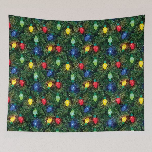 Item preview, Copy of Bokeh Seamless Real Christmas Tree Camo and Printed Lights Pattern designed and sold by ChattanoogaTee.