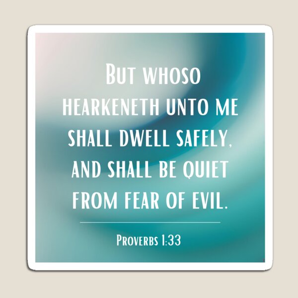 Item preview, Proverbs 1:33 designed and sold by Undonemadenew.