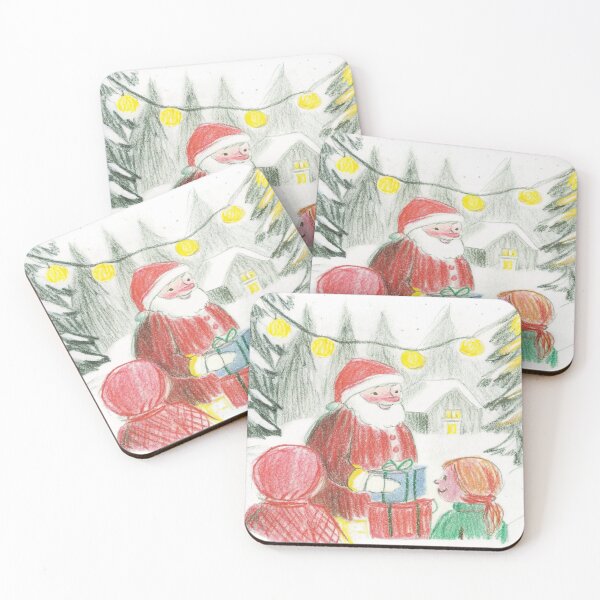 Item preview, Santa Claus, Christmas holidays, Christmas atmosphere, Christmas tree, toys, sharing, children, mountain designed and sold by Redbdon.