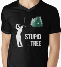 Stupid Tree - Funny Golf Lovers Gift For Men Men's V-Neck T-Shirt