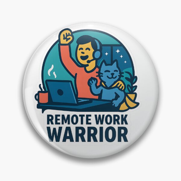 Item preview, Remote Work Warrior – Home Office Hero designed and sold by StickyGuys.