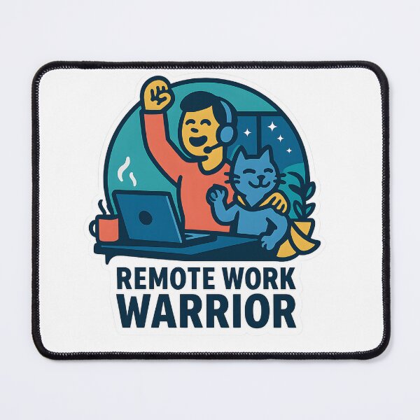 Item preview, Remote Work Warrior – Home Office Hero designed and sold by StickyGuys.
