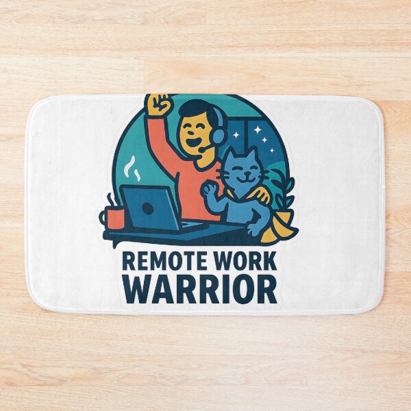 Item preview, Remote Work Warrior – Home Office Hero designed and sold by StickyGuys.
