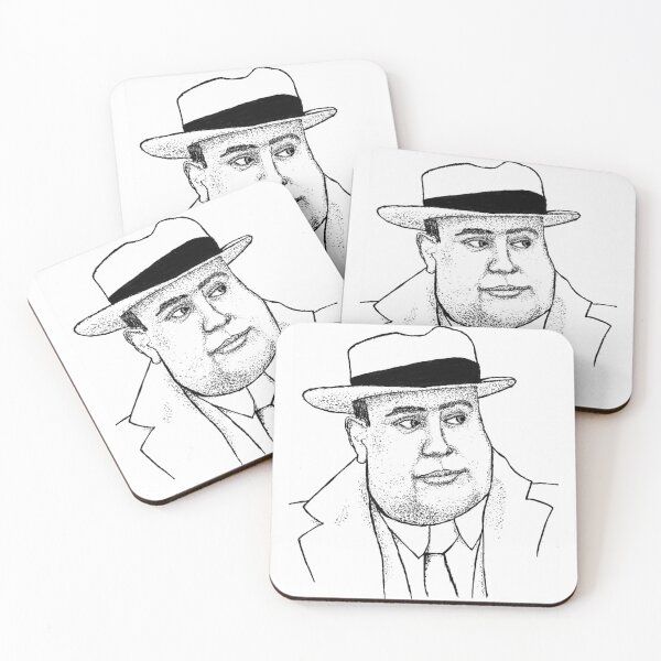Item preview, Boss of Chicago: Hand-Drawn Al Capone Portrait Stipple Art Poster designed and sold by wbhny.
