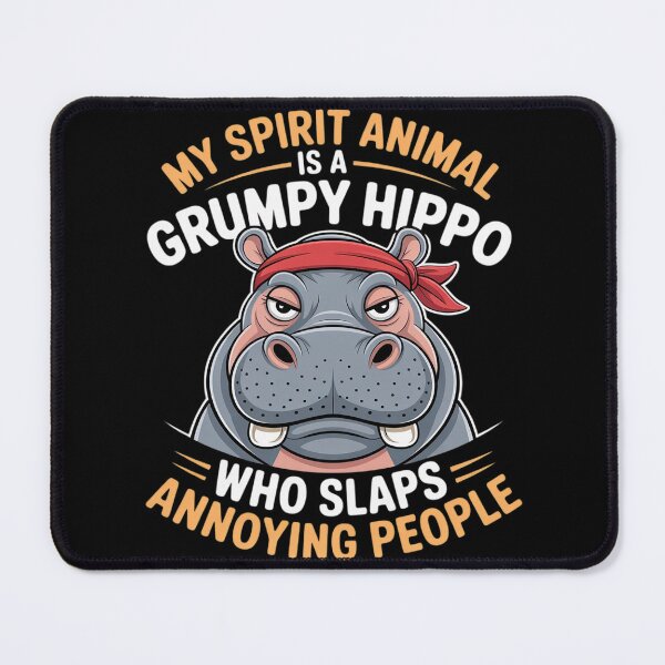 Item preview, Womens Grumpy Hippo who slaps annoying people designed and sold by KonstanKoraner.