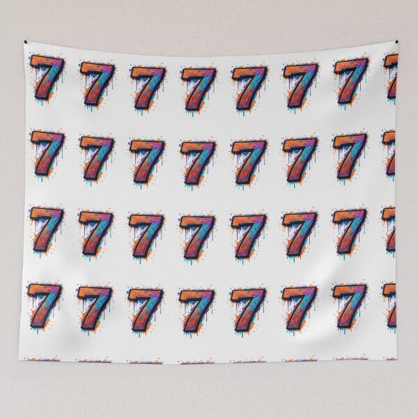 Item preview, Vibrant Graffiti Number Seven Art designed and sold by LightandTruth.