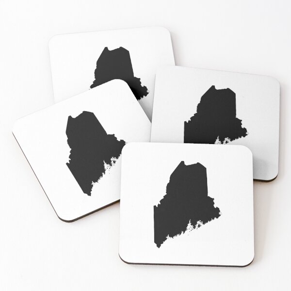 Item preview, Maine Map Silhouette – Minimal Black designed and sold by Paper Drip.