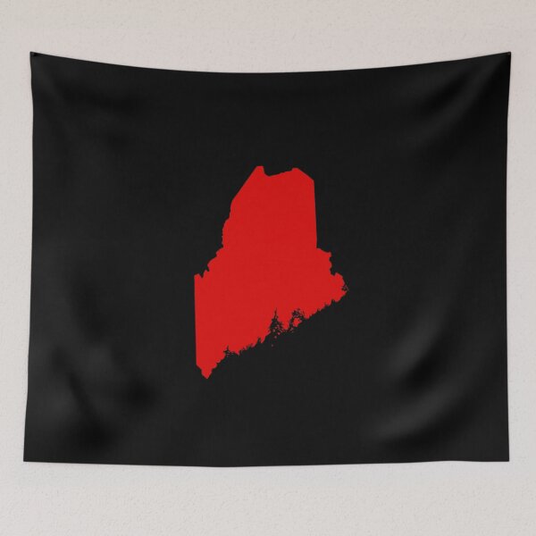 Item preview, Maine Map Silhouette – Minimal Red designed and sold by Paper Drip.