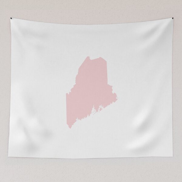 Item preview, Maine Map Silhouette – Minimal Pink designed and sold by Paper Drip.