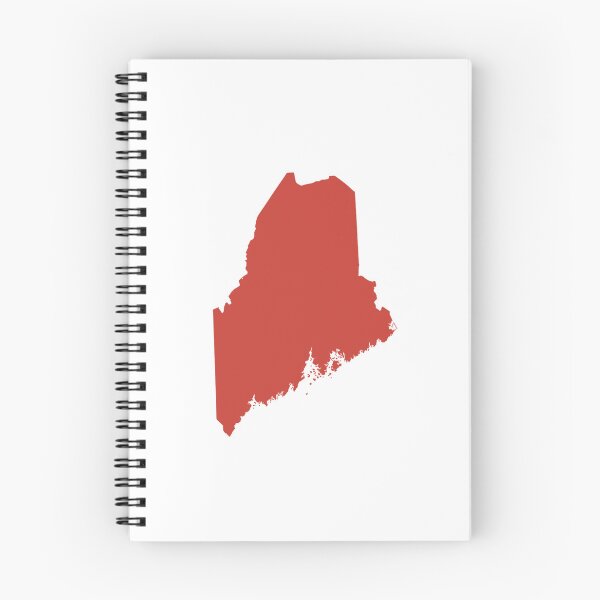 Item preview, Maine Map Silhouette – Minimal Maroon designed and sold by Paper Drip.