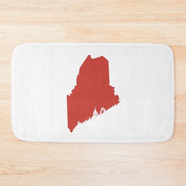Item preview, Maine Map Silhouette – Minimal Maroon designed and sold by Paper Drip.