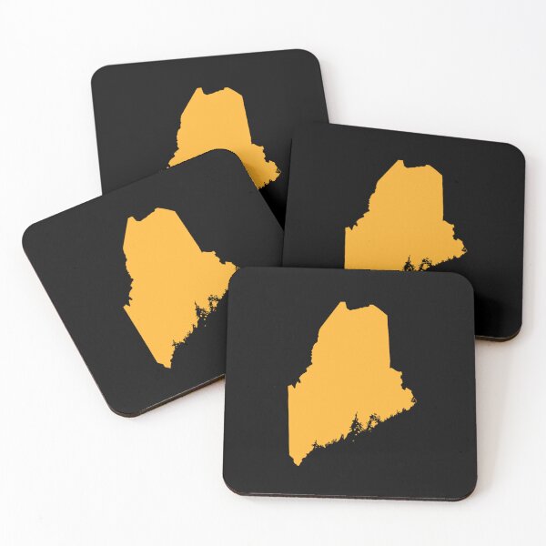 Item preview, Maine Map Silhouette – Minimal Yellow designed and sold by Paper Drip.