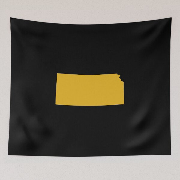 Item preview, Kansas Map Silhouette – Minimal Yellow designed and sold by Paper Drip.