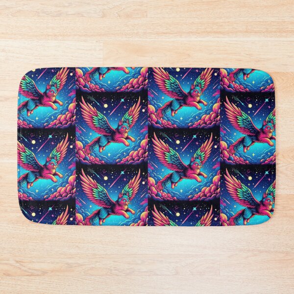Item preview, Colorful cute mystic fantastic winged cat designed and sold by Dogandesighn.