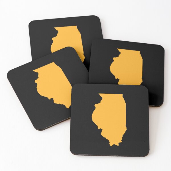 Item preview, Illinois Map Silhouette – Minimal Yellow designed and sold by Paper Drip.