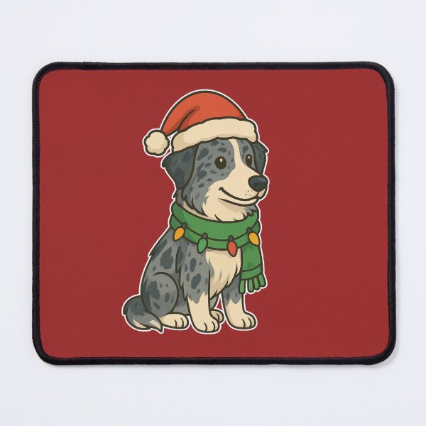 Item preview, Pyrenean Shepherd Christmas Lights – Berger des Pyrénées in Santa Hat designed and sold by GoodyPaws.