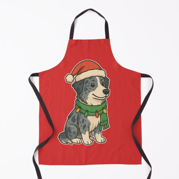 Item preview, Pyrenean Shepherd Christmas Lights – Berger des Pyrénées in Santa Hat designed and sold by GoodyPaws.