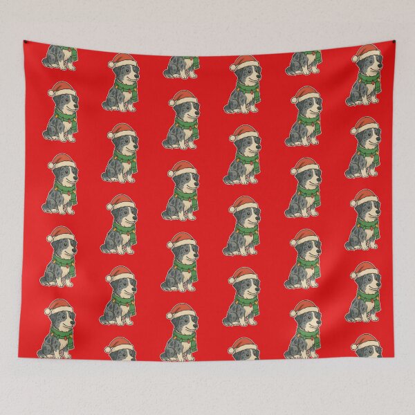 Item preview, Pyrenean Shepherd Christmas Lights – Berger des Pyrénées in Santa Hat designed and sold by GoodyPaws.